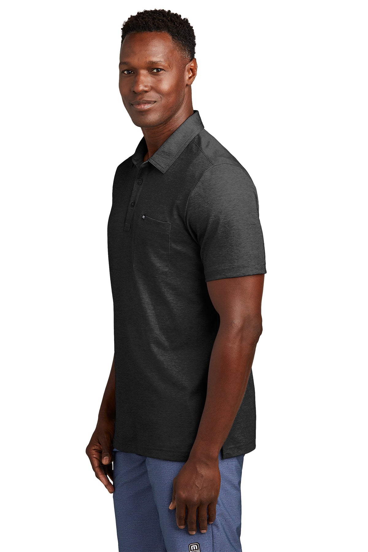 TravisMathew Oceanside Heather Pocket Polo